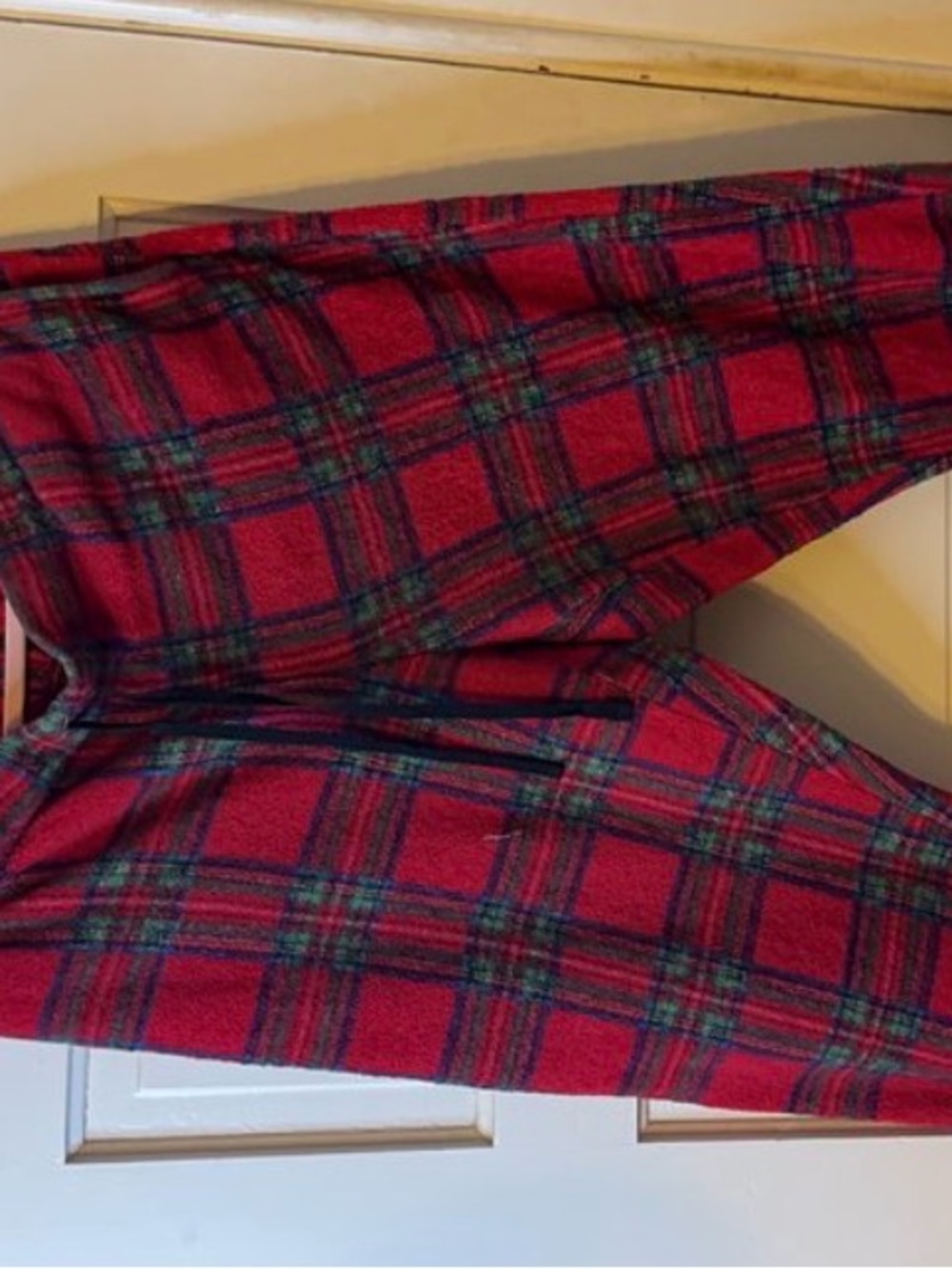 Red Plaid Fleece Pants